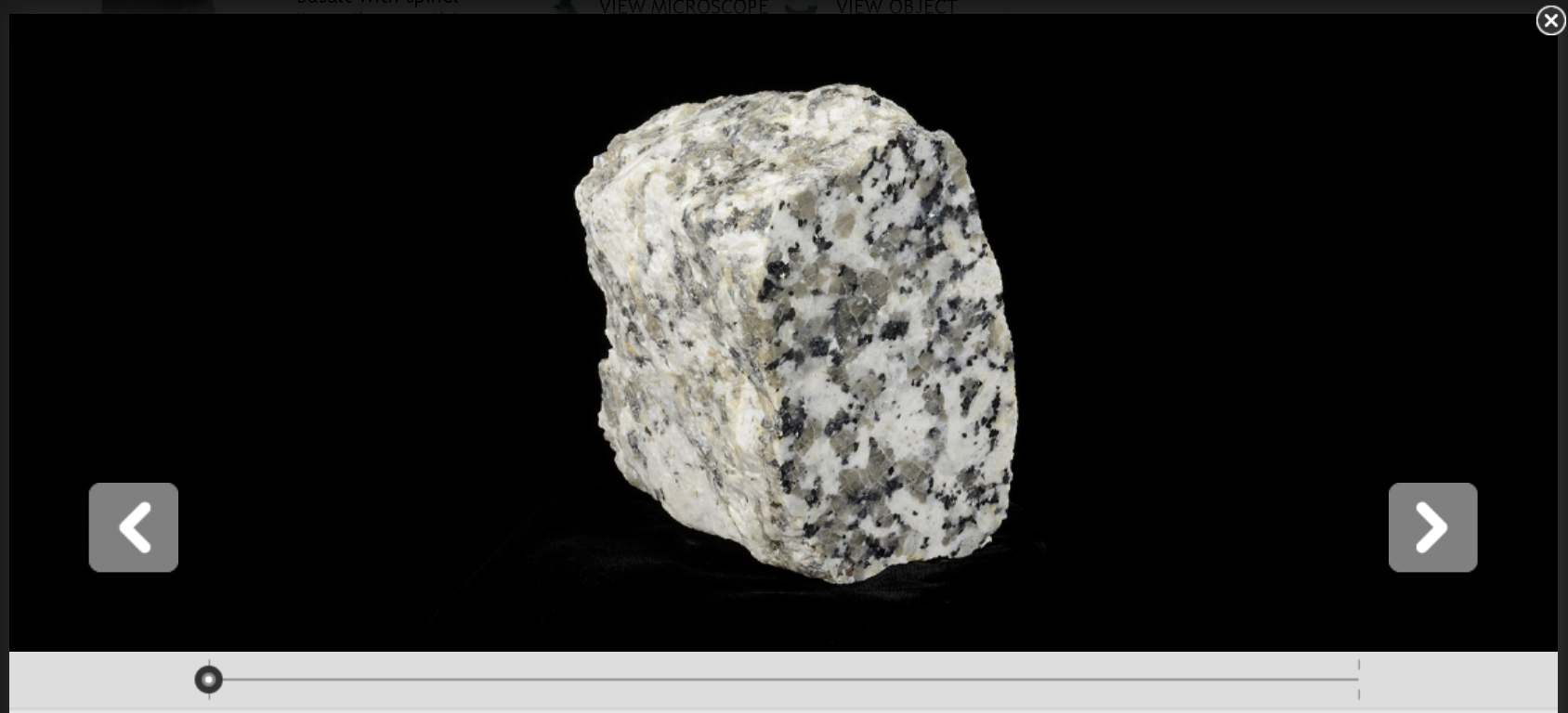 3D zoomable digital image of granite sample